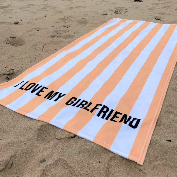 Personalised Striped Beach Towels