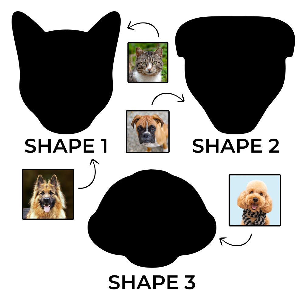 Pet Face Pattern - Custom Any Colour - Personalised Dog Bandana - 4 Sizes