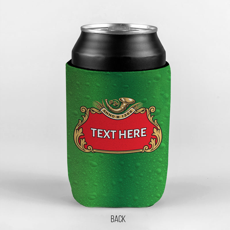 Beer Label - Green Bottle - Custom Personalised Drink Can Cooler