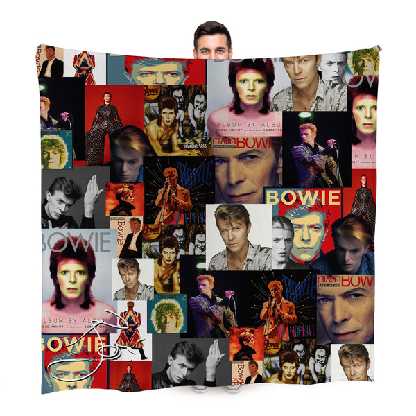 David Bowie Montage Celebrity Fleece Throw - Large Size 150cm x 150cm