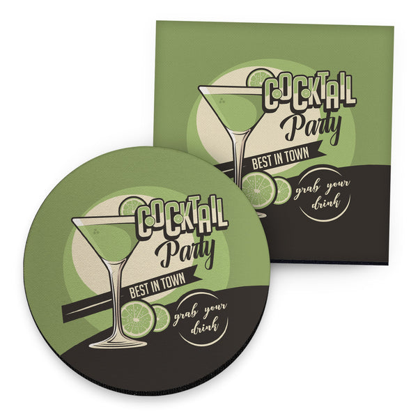 Cocktail Party - Drinks Coaster - Round or Square