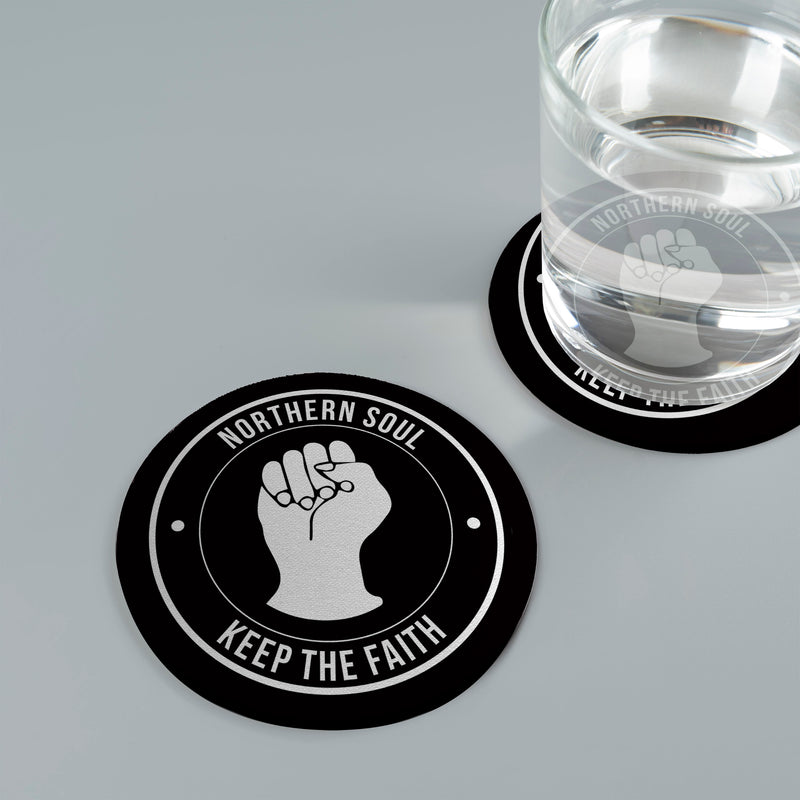 Northern Soul Keep The Faith - Drinks Coaster - Round or Square