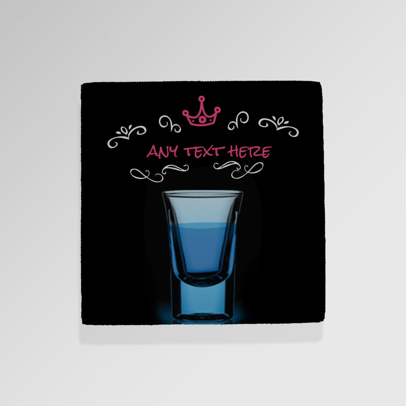 Personalised Blue Shot - Drinks Coaster - Round or Square