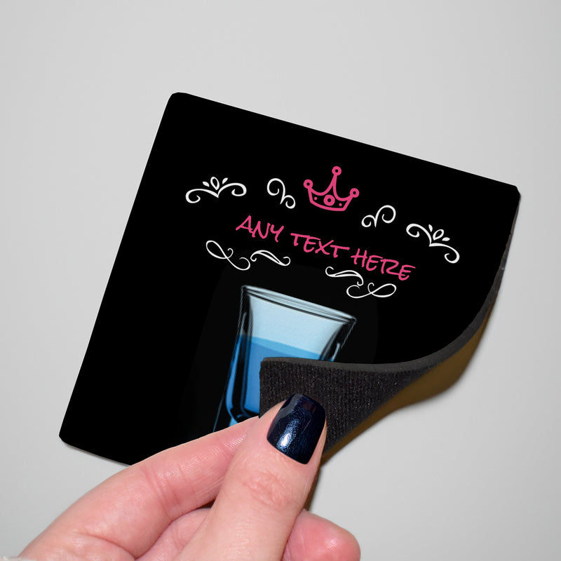 Personalised Blue Shot - Drinks Coaster - Round or Square