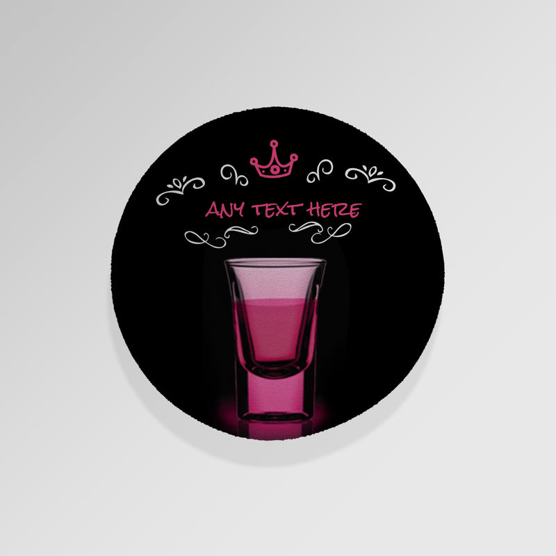 Personalised Pink Shot - Drinks Coaster - Round or Square