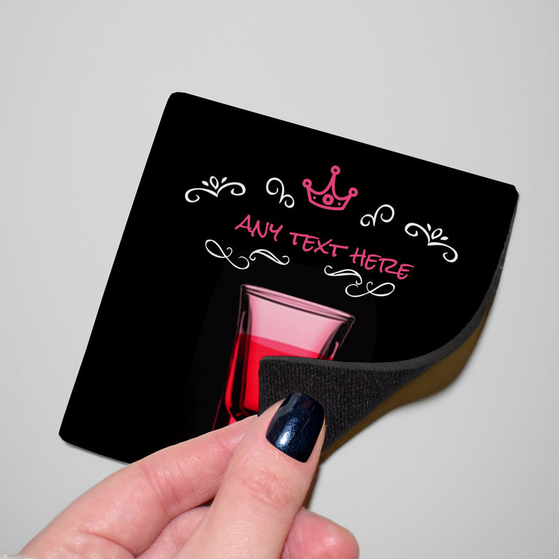 Personalised Red Shot - Drinks Coaster - Round or Square