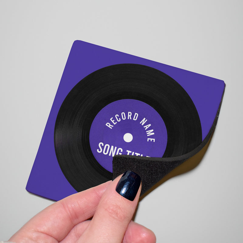 Personalised Vinyl - Purple - Drinks Coaster - Round or Square