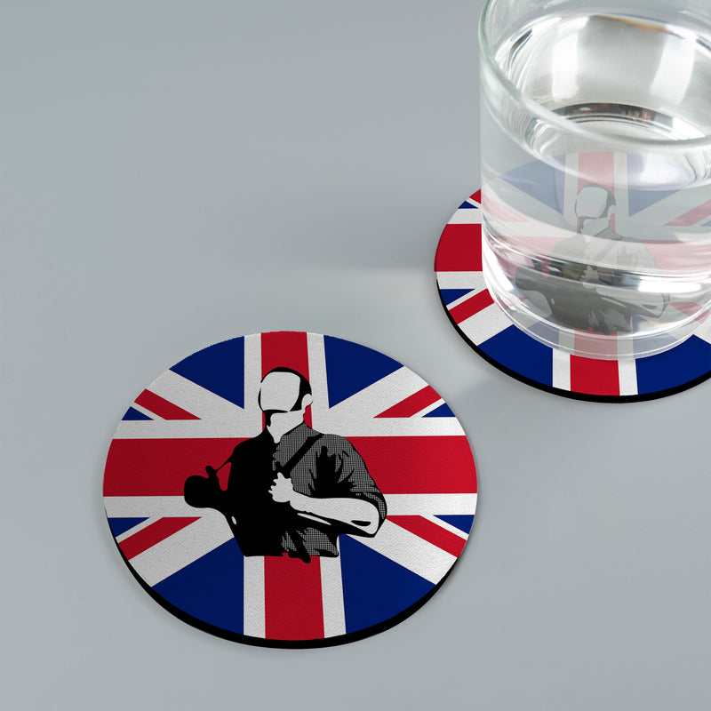 Skinhead Union Jack - Drinks Coaster - Round or Square