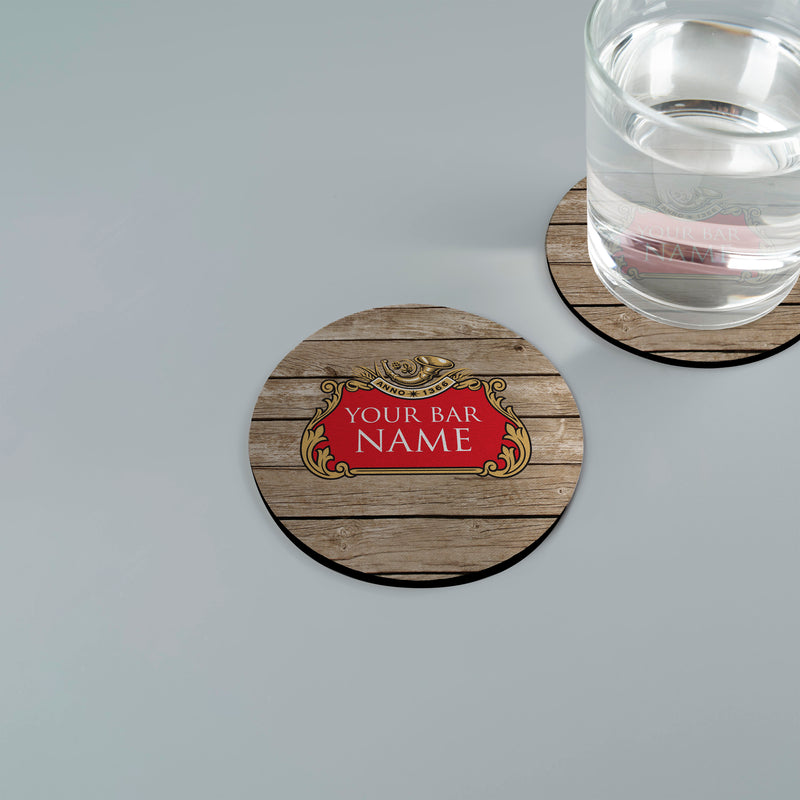 Personalised Stella - Wood - Drinks Coaster - Round or Square