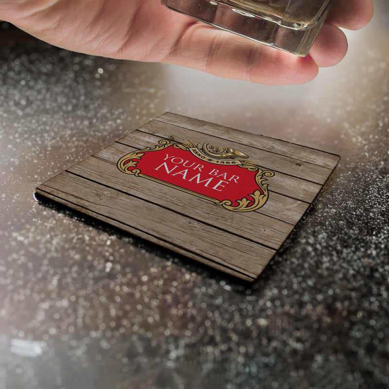 Personalised Stella - Wood - Drinks Coaster - Round or Square