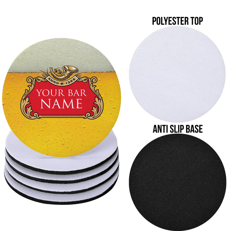 Personalised Stella - Yellow - Drinks Coaster - Round or Square