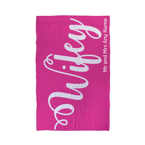 Personalised Mr and Mrs Beach Towel