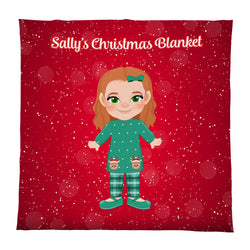Create Your Own Christmas Character - Girls - Fleece Blanket - 150cm x 150cm