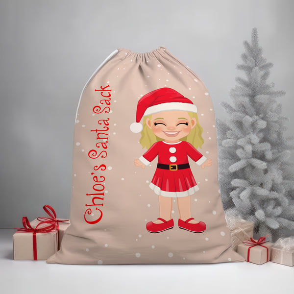 Create Your Own Christmas Character - Girls - Santa Sack