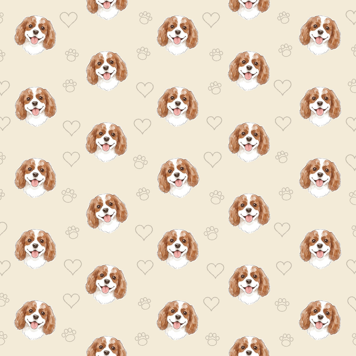 Watercolour Pattern pet portrait artwork example