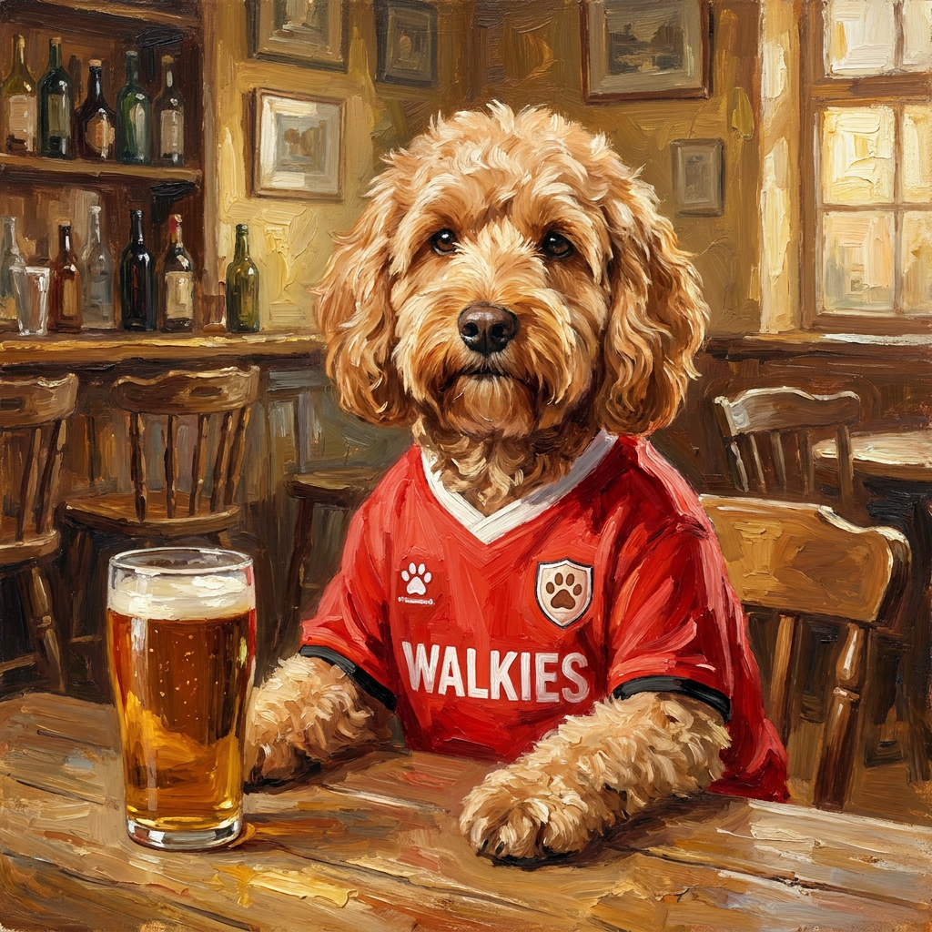 Petchester United pet portrait artwork example