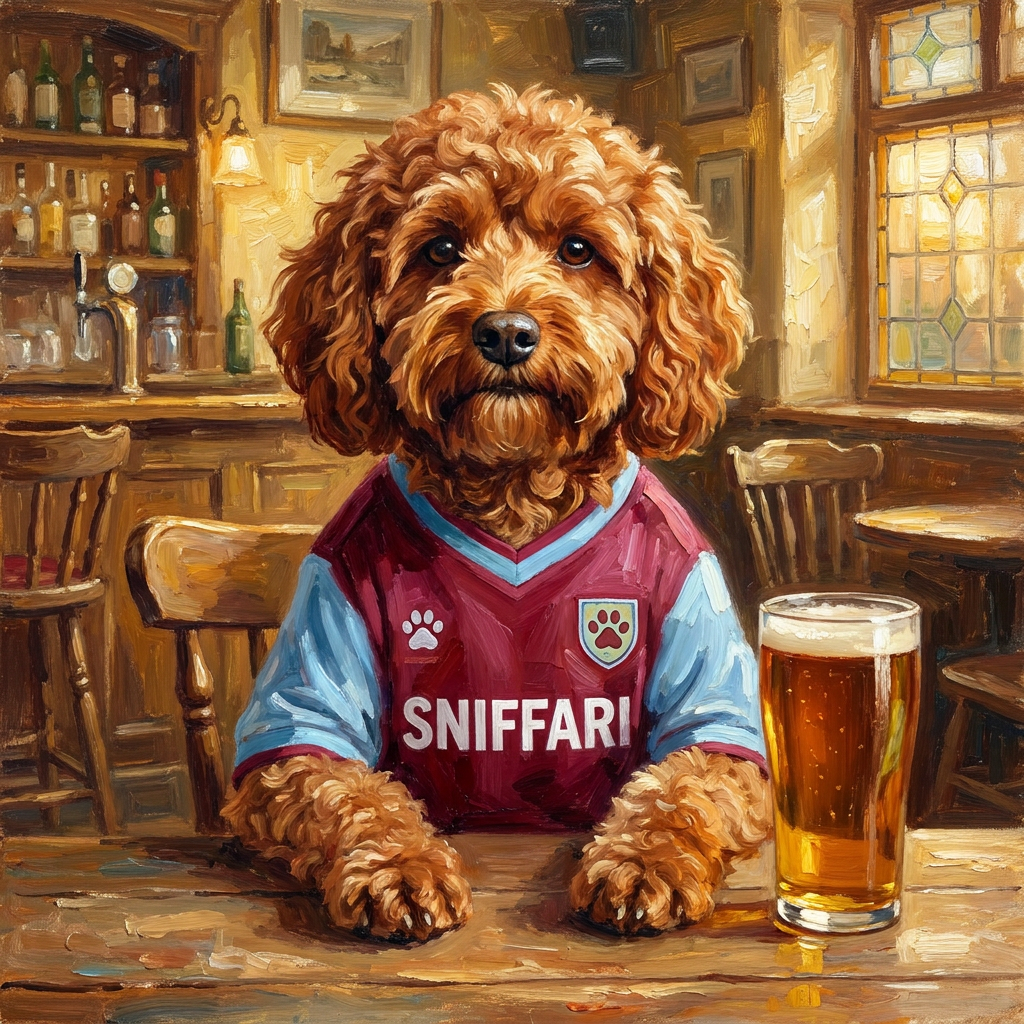 Pawston Villa pet portrait artwork example