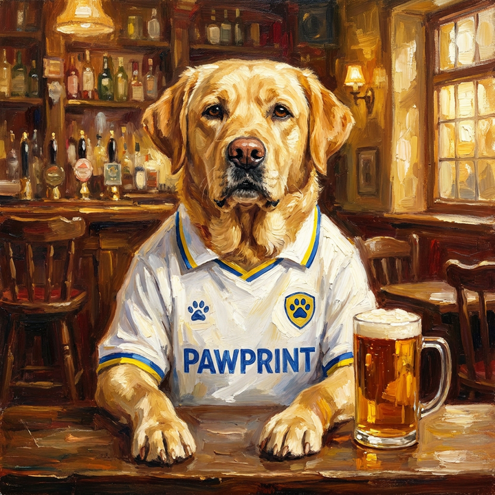 Leads United pet portrait artwork example