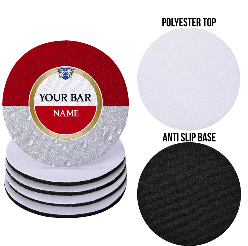 Personalised Amstel Bier - Drinks Coaster - Round or Square