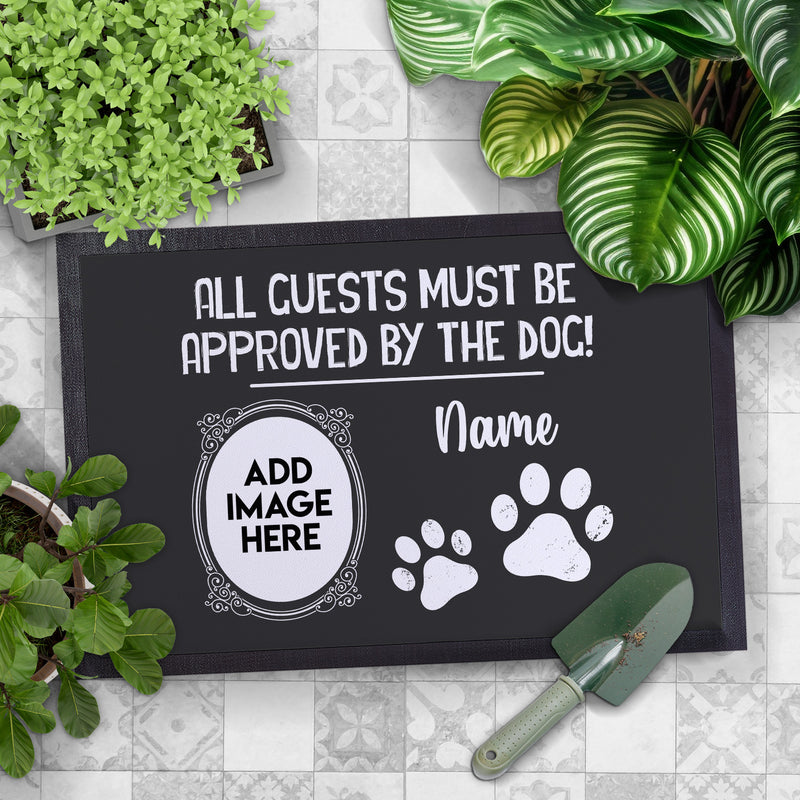 Approved By The Dog - Personalised Door Mat - 60cm x 40cm