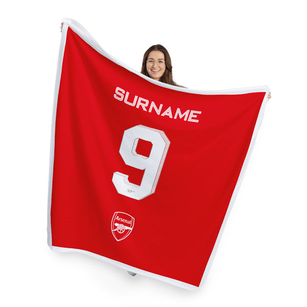 Arsenal FC Back of Shirt Fleece Blanket - Officially Licenced