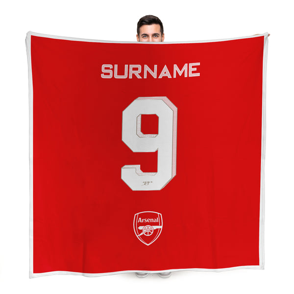 Arsenal FC Back of Shirt Fleece Blanket - Officially Licenced