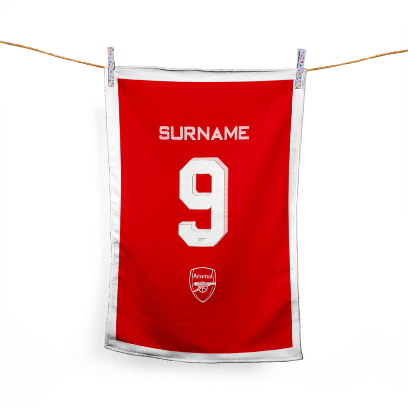 Arsenal FC Back of Shirt Tea Towel - Officially Licenced