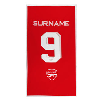 Arsenal FC Back of Shirt Beach Towel - 150cm x 75cm - Officially Licenced