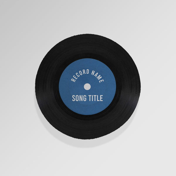 Personalised Vinyl - Blue - Drinks Coaster - Round or Square