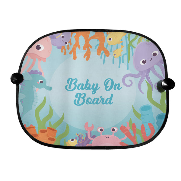 Baby On Board - Under The Sea Car Sun Shade - Set of 2