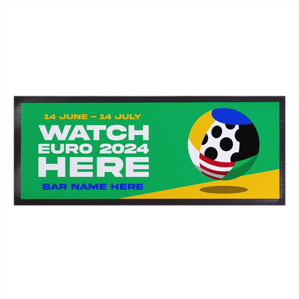 Euro 24 - Watch Euro 2024 Here - Personalised Bar Runner