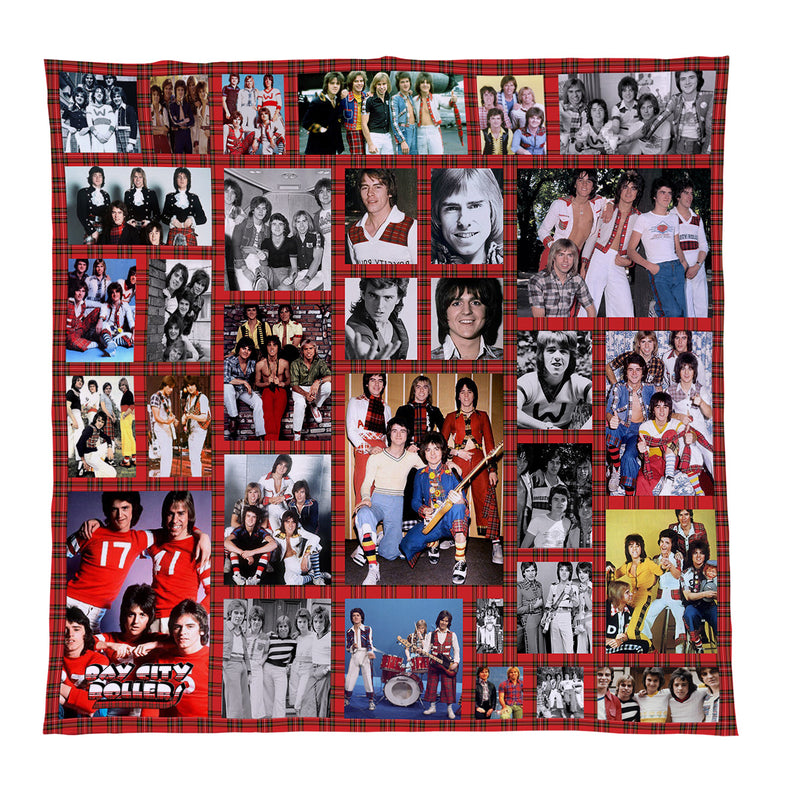 Bay City Rollers Montage Fleece Throw - Large Size 150cm x 150cm