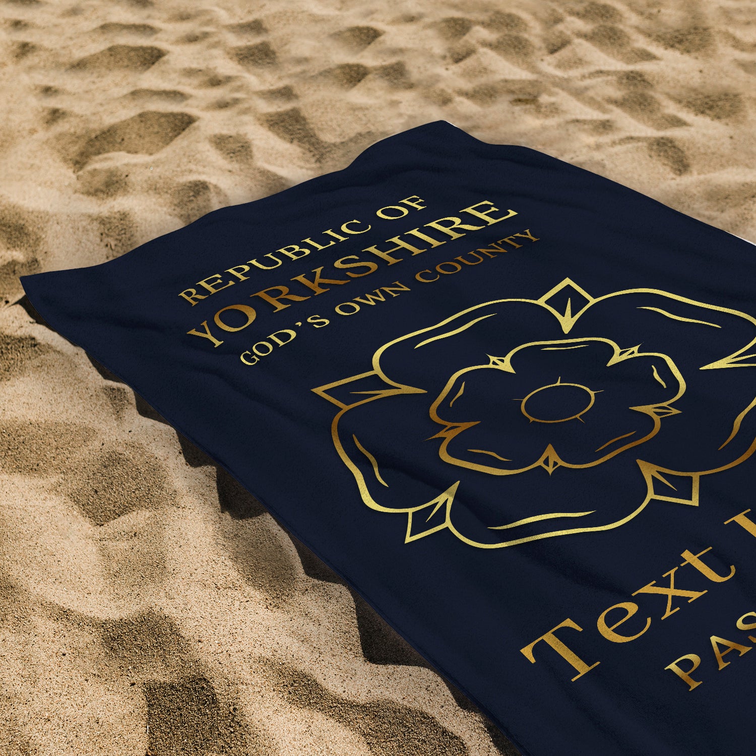 Yorkshire Passport - Personalised Beach Towel