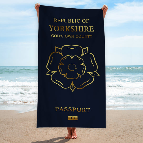 Yorkshire Passport - Personalised Beach Towel