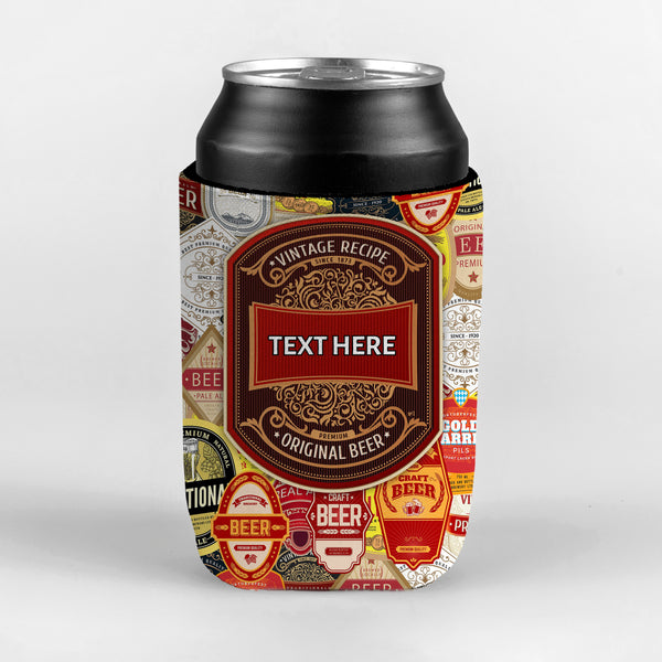 Vintage Recipe - Custom Personalised Drink Can Cooler