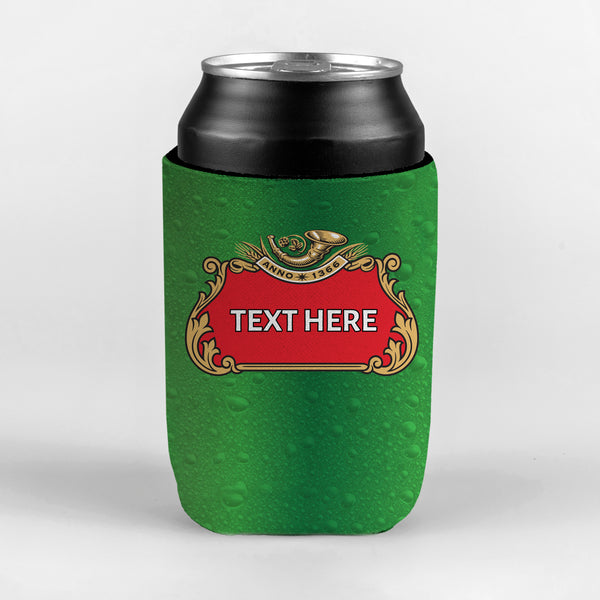 Beer Label - Green Bottle - Custom Personalised Drink Can Cooler