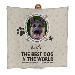 Best Dog - Fleece - Personalised Memory Fleece Blanket 150cm X 150cm