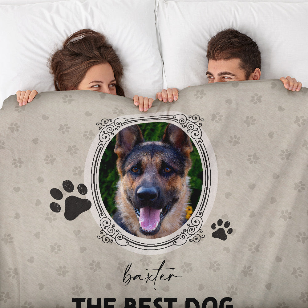 Best Dog - Fleece - Personalised Memory Fleece Blanket 150cm X 150cm