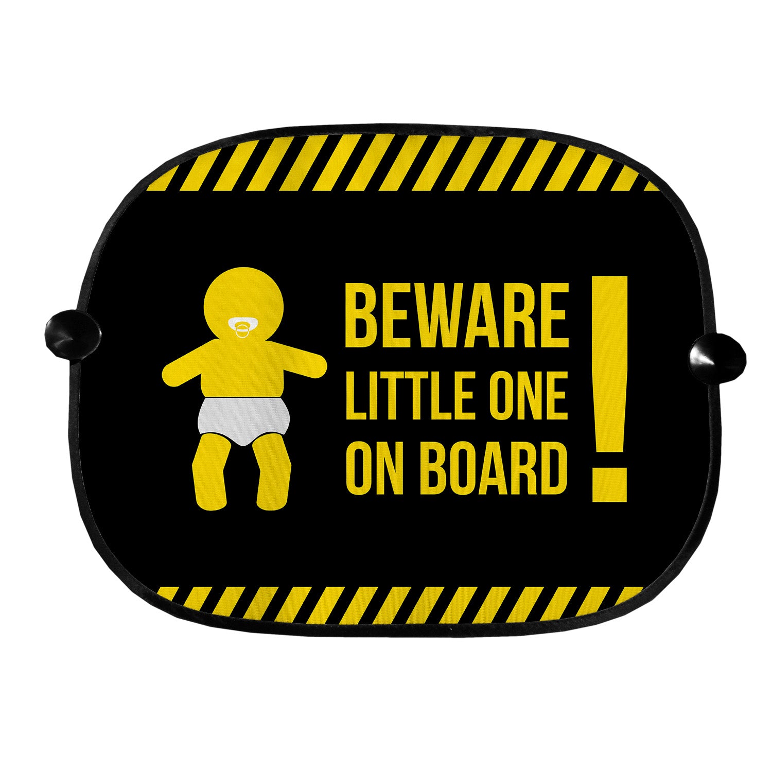 Beware Little One On Board Car Sun Shade - Set of 2