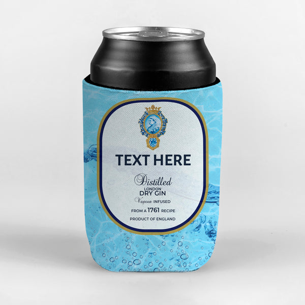 Distilled Blue Gin - Custom Personalised Drink Can Cooler