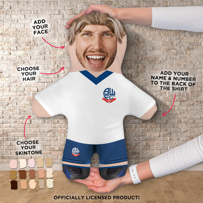 Bolton Wanderers F.C. - White - Personalised Mini Me Doll - Officially Licensed Product