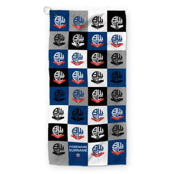 Bolton Wanderers FC - Chequered - Lightweight, Microfibre Golf Towel - Officially Licenced