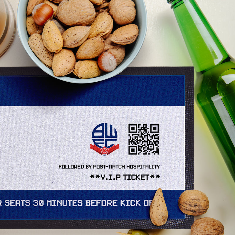 Bolton Wanderers - Football Ticket Personalised Bar Runner - Officially Licenced