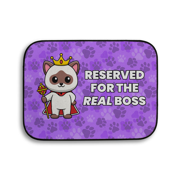 Reserved for the Real Boss - Cute Cat - Personalised Pet food Mat