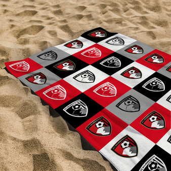 Bournemouth Chequered - Personalised Beach Lightweight, Microfibre Towel 