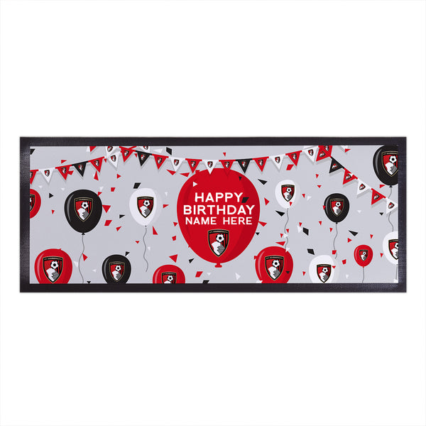 Bournemouth - Balloons Personalised Bar Runner - Officially Licenced