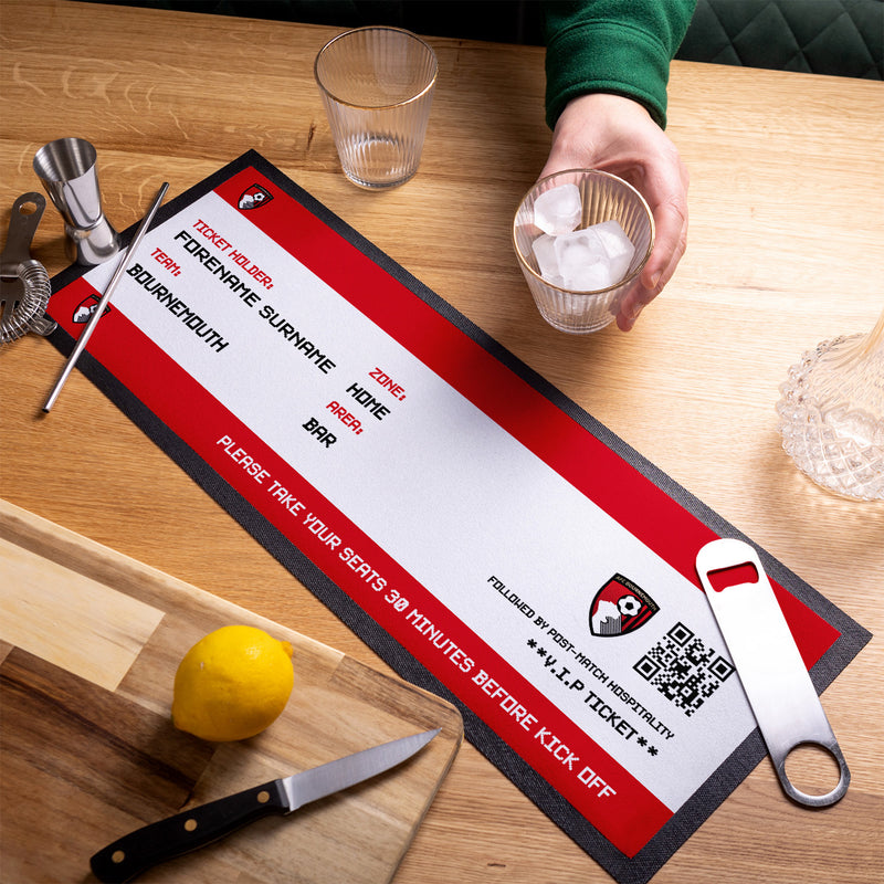 Bournemouth - Football Ticket Personalised Bar Runner - Officially Licenced