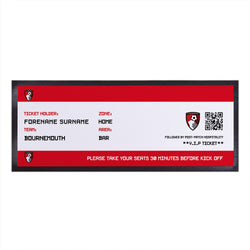Bournemouth - Football Ticket Personalised Bar Runner - Officially Licenced