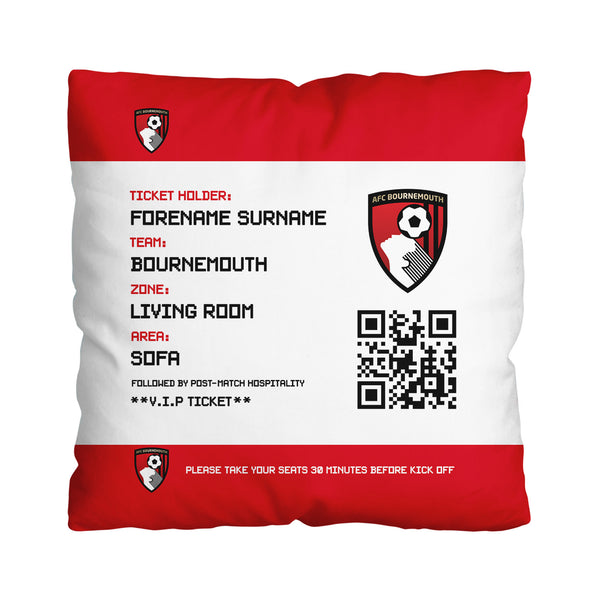 Bournemouth - Football Ticket 45cm Cushion - Officially Licenced