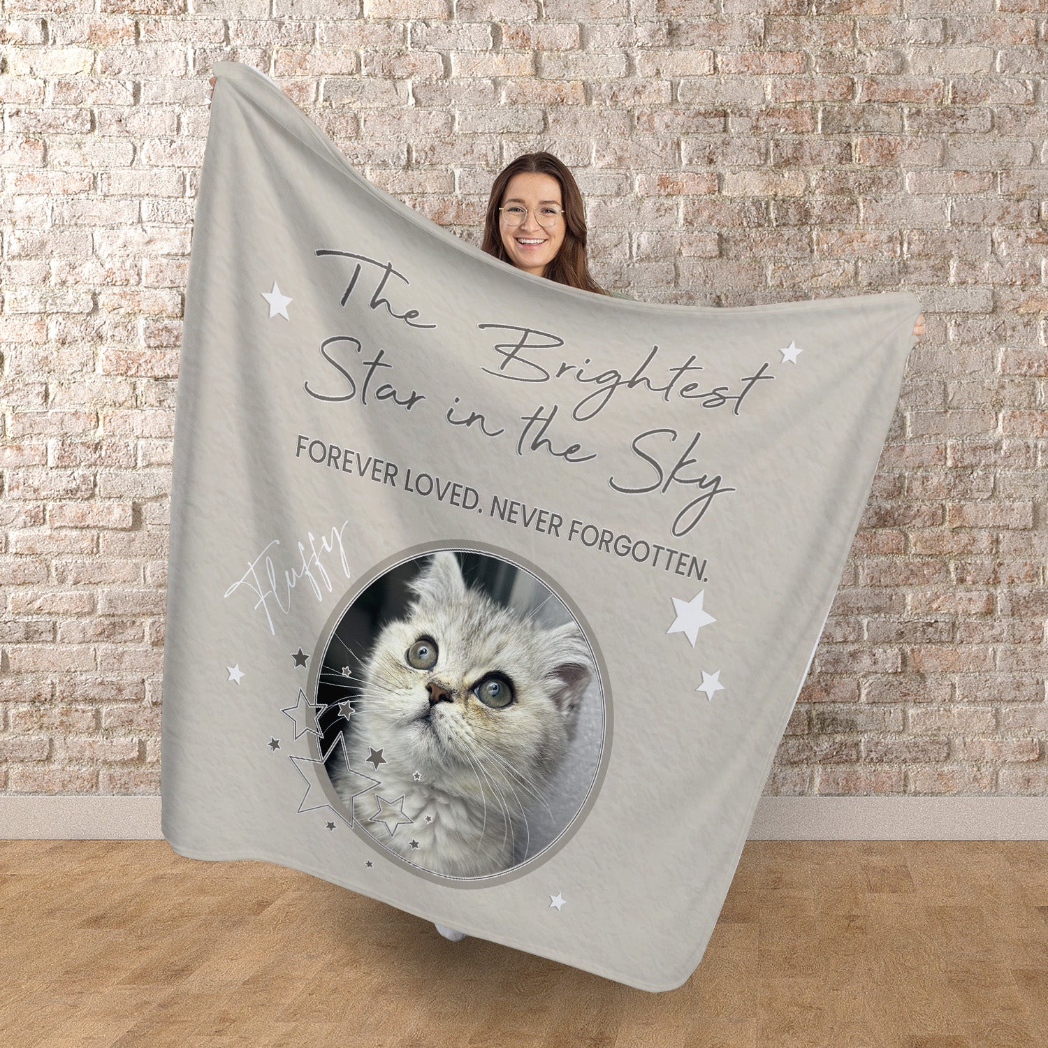Brightest Star - Fleece - Personalised Memory Fleece Blanket 150cm X 150cm